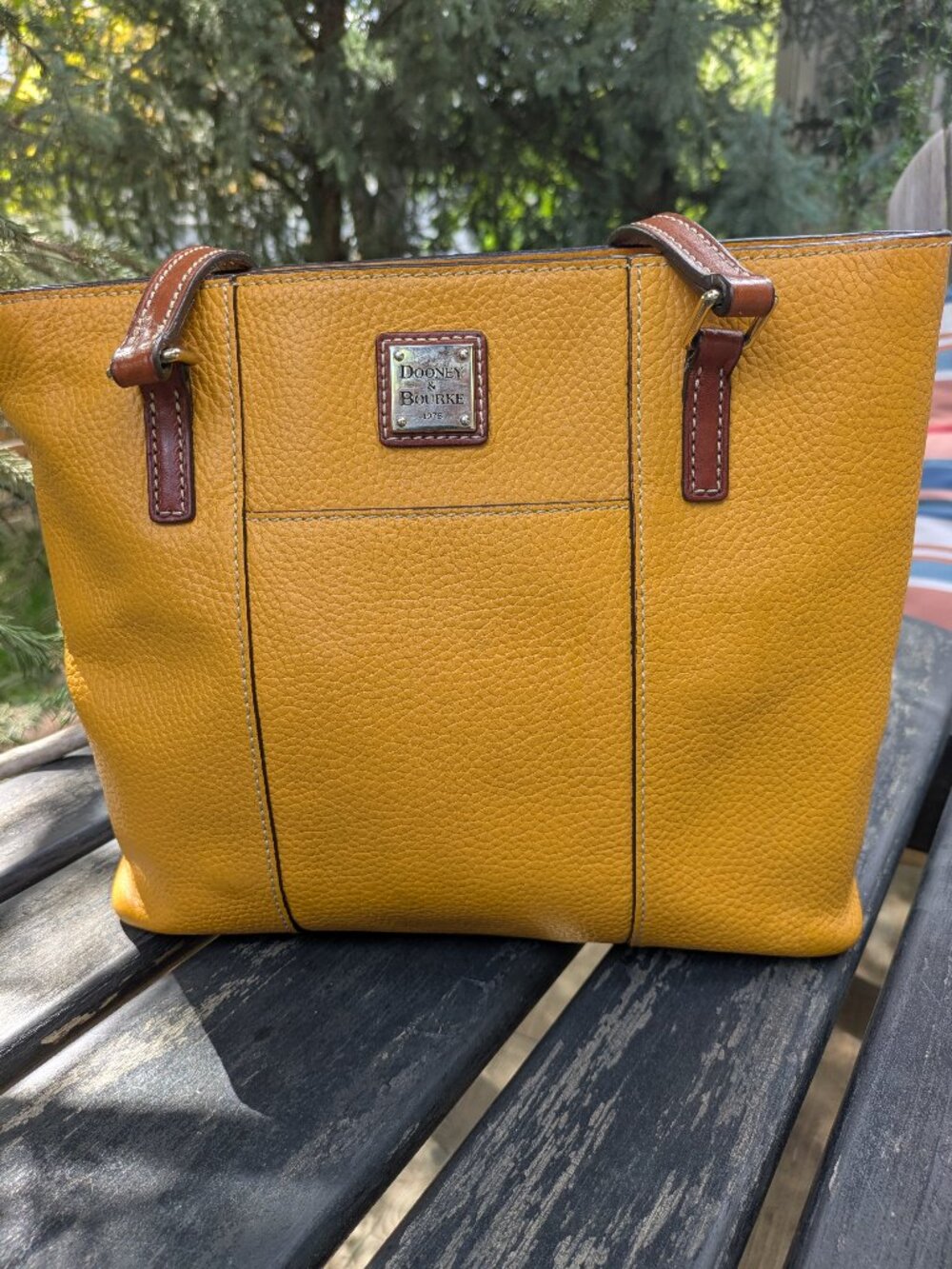Dooney & Bourke Pebble Grain Small Lexington Shopper Tote - Dandelion Yellow